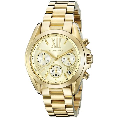 michael kors bradshaw gold glänzend|michael kors stainless steel watch.